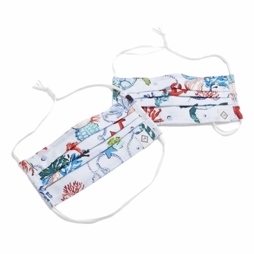 Vera Bradley 2 Pleated Face Mask, Anchors Aweigh